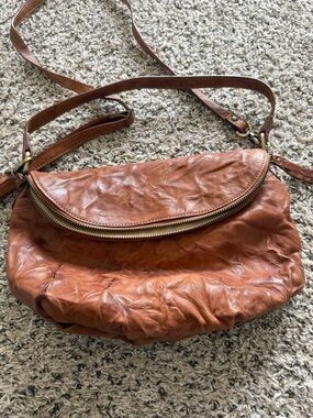 Brand new Garnet Hill Leather Crossbody Bag from Italy
